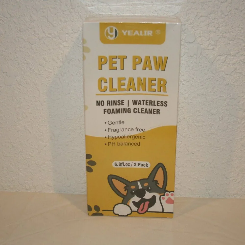 YEALIR Plant Based Foaming Paw Cleaner 2 Pack Silicone Scrubber, Towel 13.6 oz